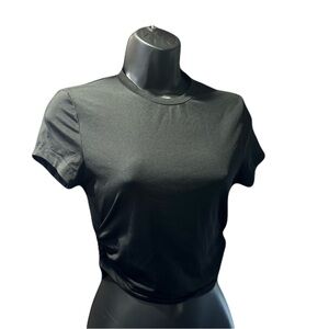 Sleek Black Women's Crop Top